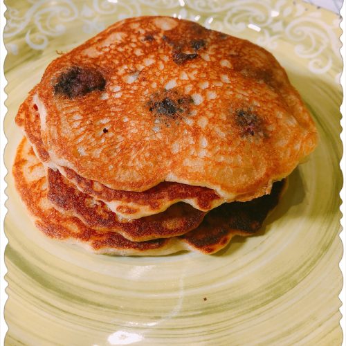 Blueberry Pancakes On Cast Iron Griddle (quick video) 